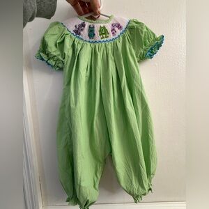💚Smocked Monsters Inc. one piece bubble